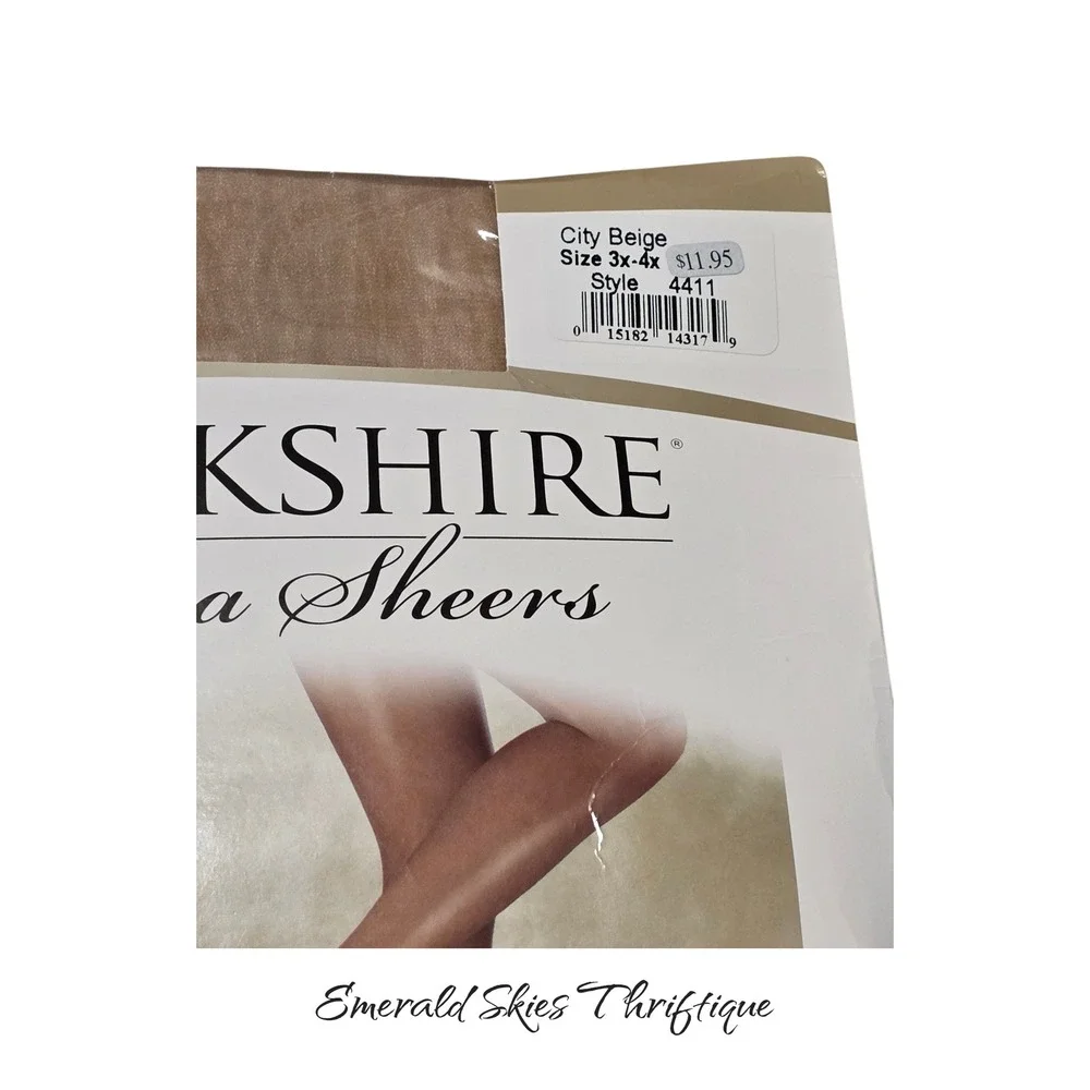 Berkshire 4411 QUEEN Ultra Sheer Control Top Pantyhose Plus Sz 5x 6x free ship